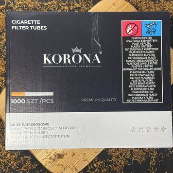 Korona 1000 шт: сигаретні гільзи фільтр 15 мм K-1000 фото