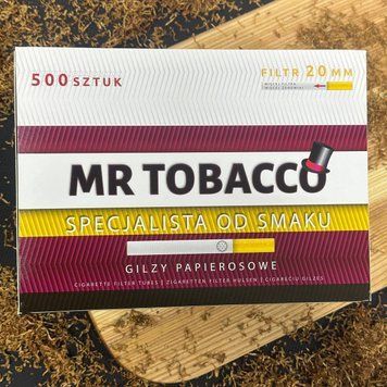 MR. Tobacco 500 шт: сигаретні гільзи з фільтром 20 мм MR-500 фото