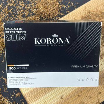 Korona Slim 500 шт: сигаретні гільзи діаметром 6.5 мм KS-500 фото