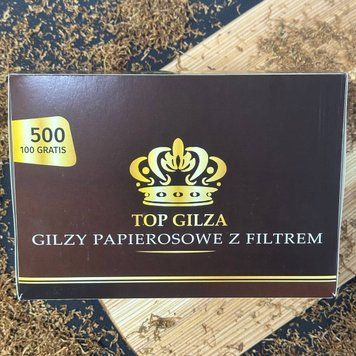 TOP GILZA Коричневі 500 шт: сигаретні гільзи фільтр 15 мм TGB-500 фото